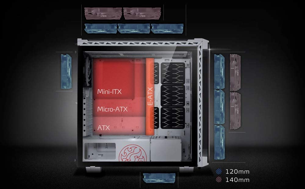 ỏ Case ADATA XPG BATTLECRUISER BLACK  (Mid Tower/Màu Đen) giới thiệu bên trong